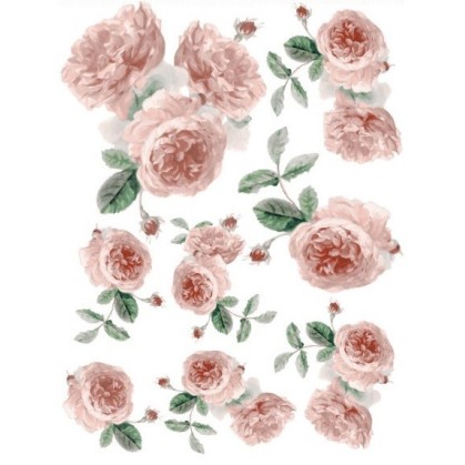 PAPEL DECOUPAGE ROSES ROSE...