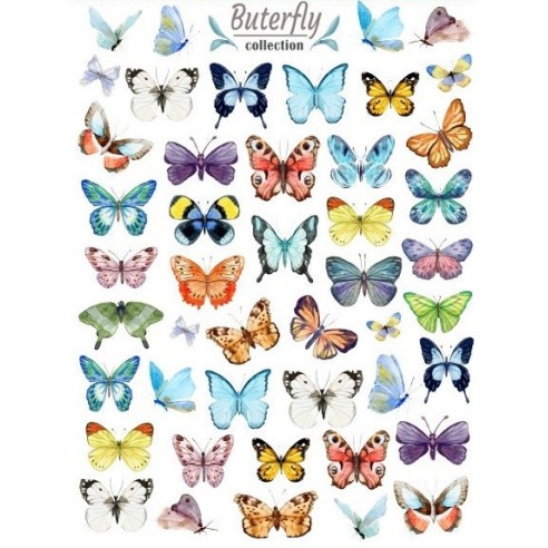PAPEL DECOUPAGE MARIPOSAS  70 GR 32X45CM.