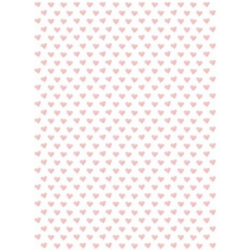 PAPEL DECOUPAGE CORAZON ROJO  70 GR 32X45CM.