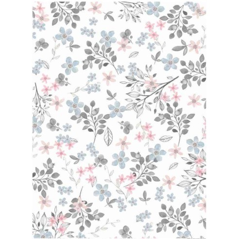 PAPEL DECOUPAGE FONDO FLOR RABBIT  70 GR 32X45CM.