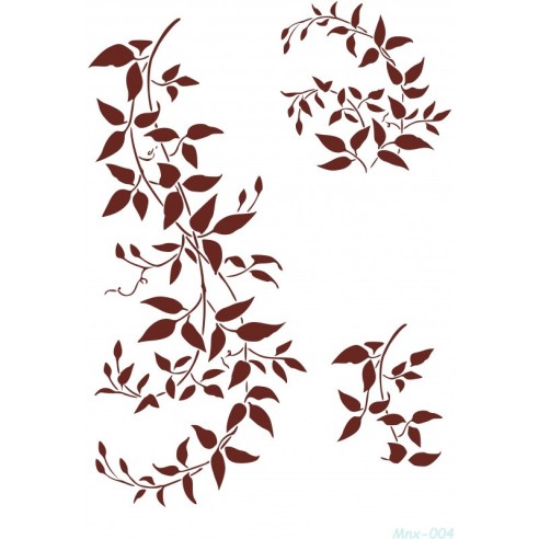 Stencil  RAMAS HOJAS 35X24CM